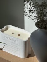 ⁦נר מזמור לתודה - לבן⁩ – תמונה ⁦4⁩