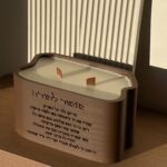 נר מזמור לתודה - חום שוקולד